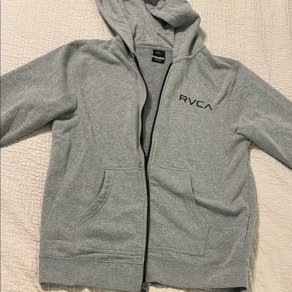 RVCA Gray Zip-Up Hoodie